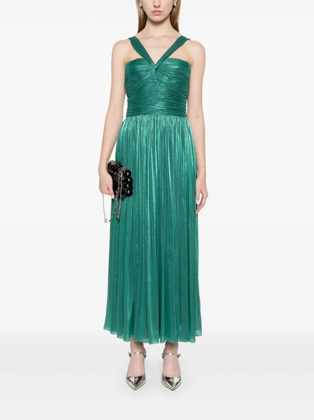 Lurex Georgette Maxi Dress