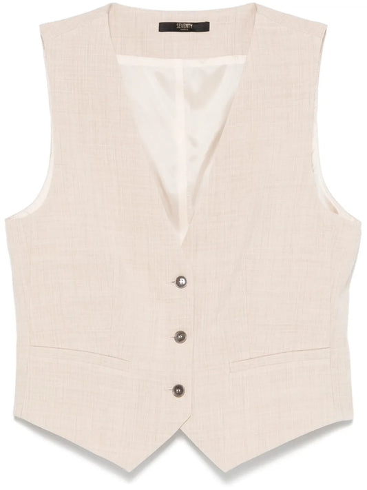Mélange-Effect Waistcoat