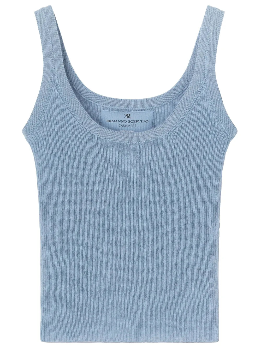 Pearl-Stitch Cashmere Tank Top