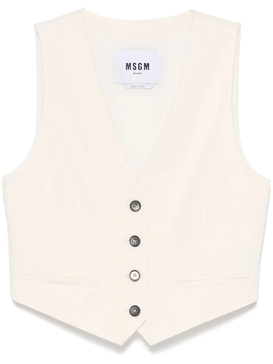 Slub-Texture Waistcoat