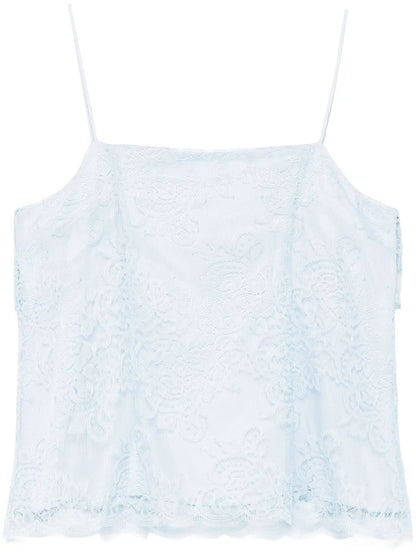 Lace-Overlay Top