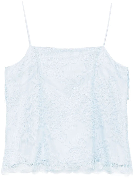 Lace-Overlay Top