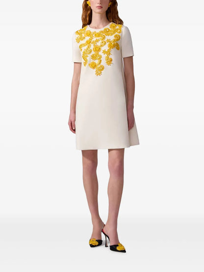 Embroidered Mini Dress