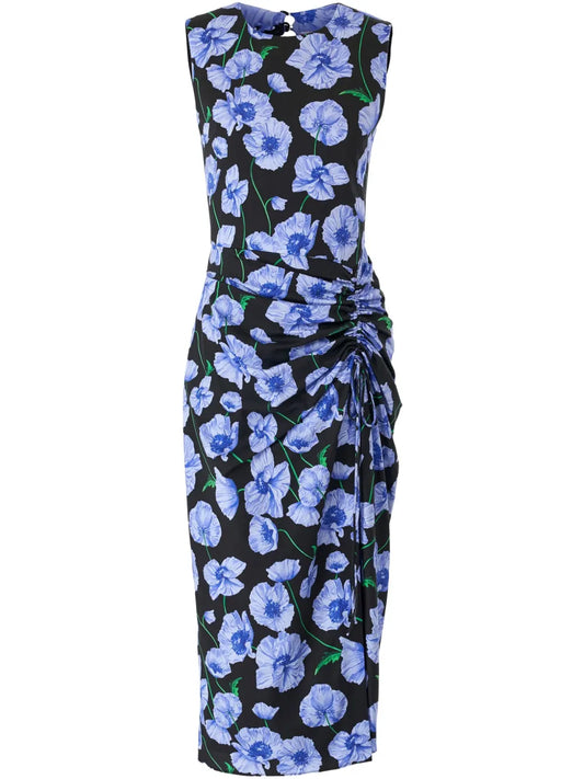 Floral-Print Midi Dress