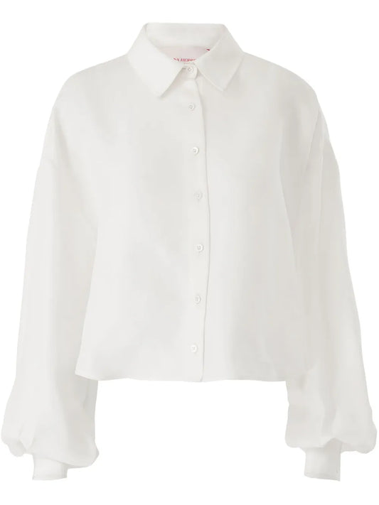 Silk Cropped Shirt