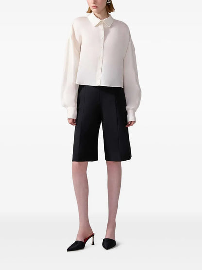 Silk Cropped Shirt