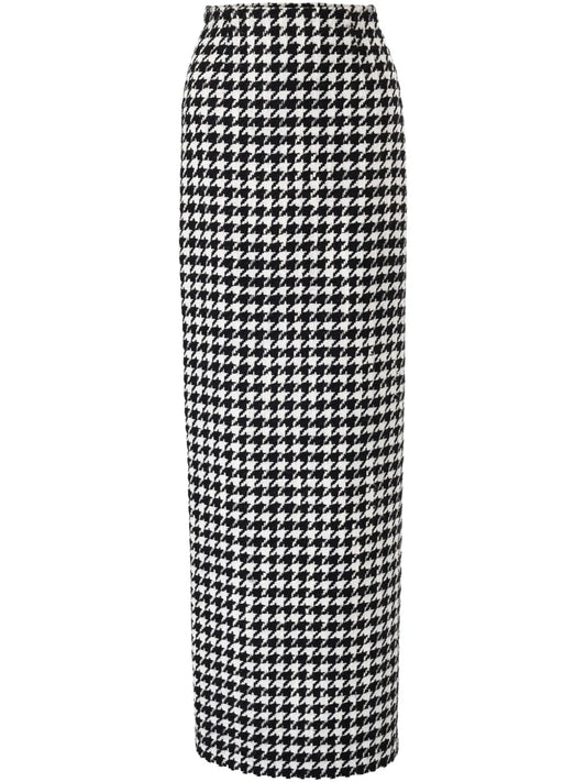 Houndstooth Column Skirt