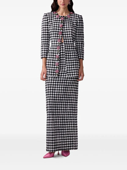 Houndstooth Column Skirt