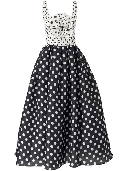Polka-Dot Midi Dress