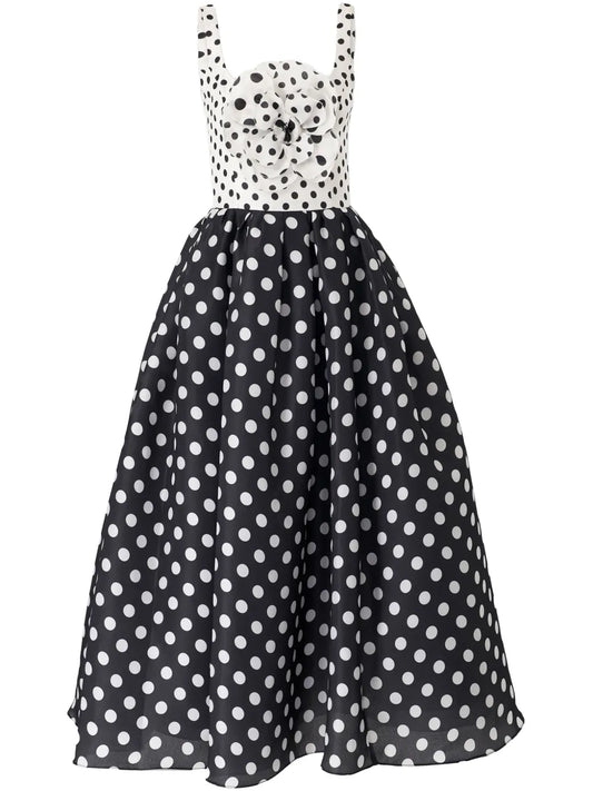 Polka-Dot Midi Dress