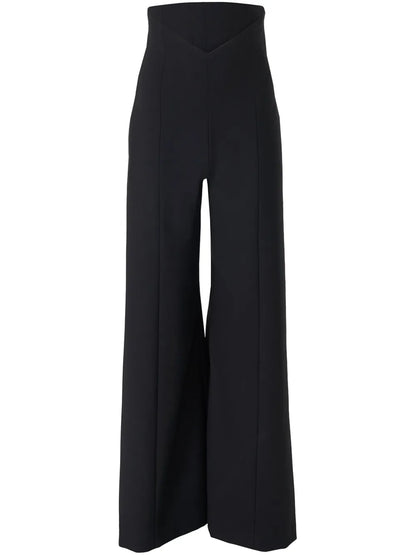 V-Waist Wide-Leg Pants