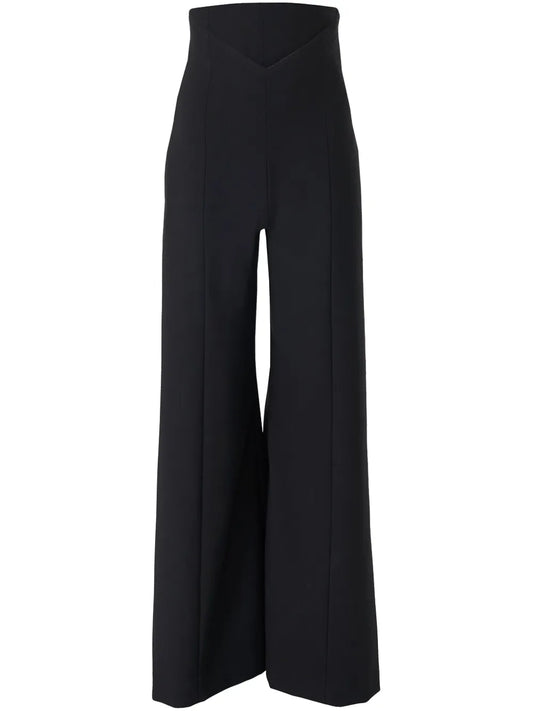 V-Waist Wide-Leg Pants