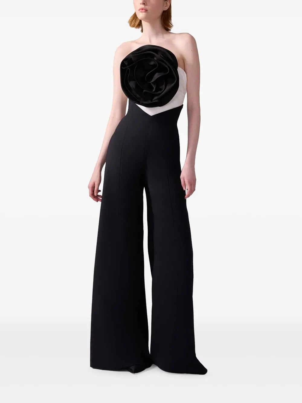 V-Waist Wide-Leg Pants