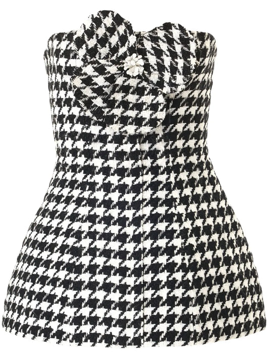 Houndstooth-Pattern Top