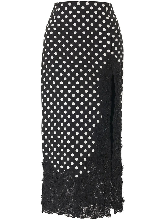 Polka Dot Midi Skirt