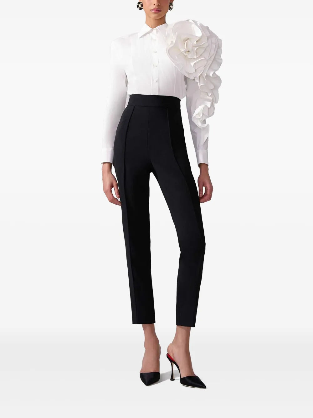 Floral-Appliqué Shirt