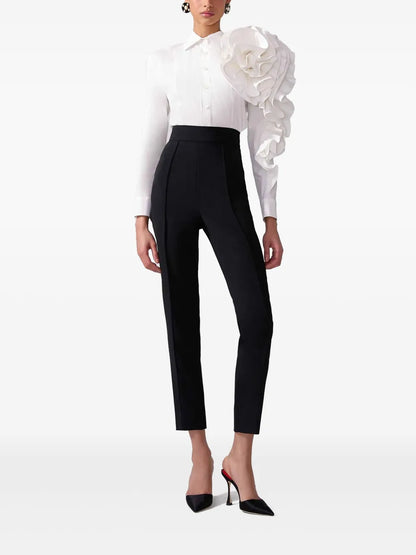 Floral-Appliqué Shirt