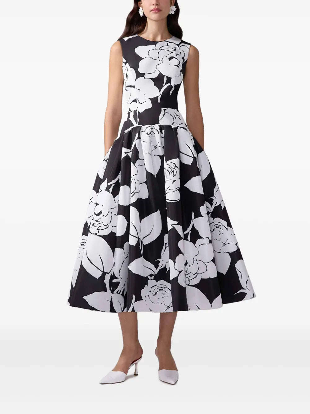 Floral-Print Midi Dress