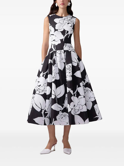 Floral-Print Midi Dress