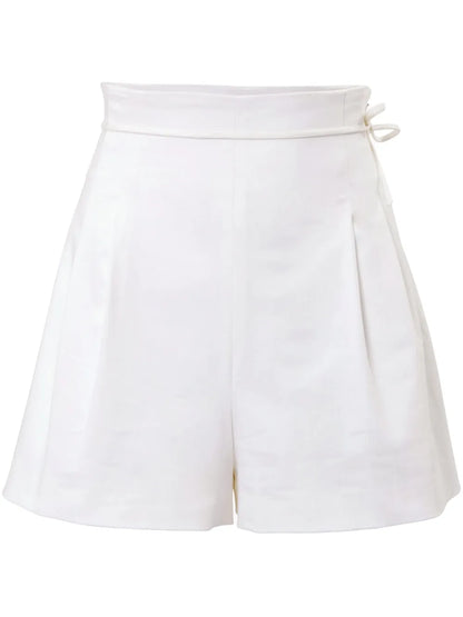 Tie-Detail High-Waisted Shorts