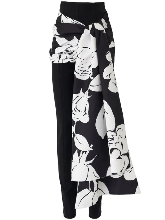 Sash-Detail Skinny Trousers