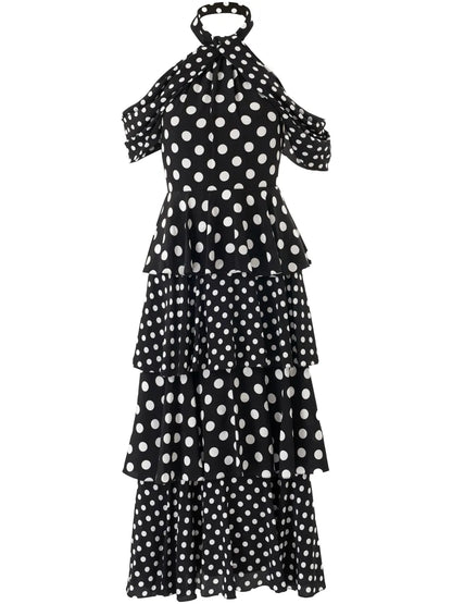 Polka-Dot Midi Dress