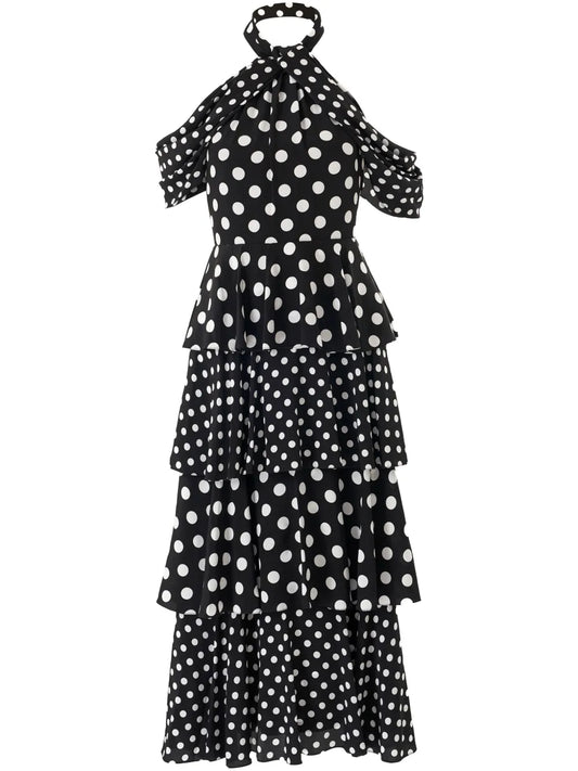 Polka-Dot Midi Dress