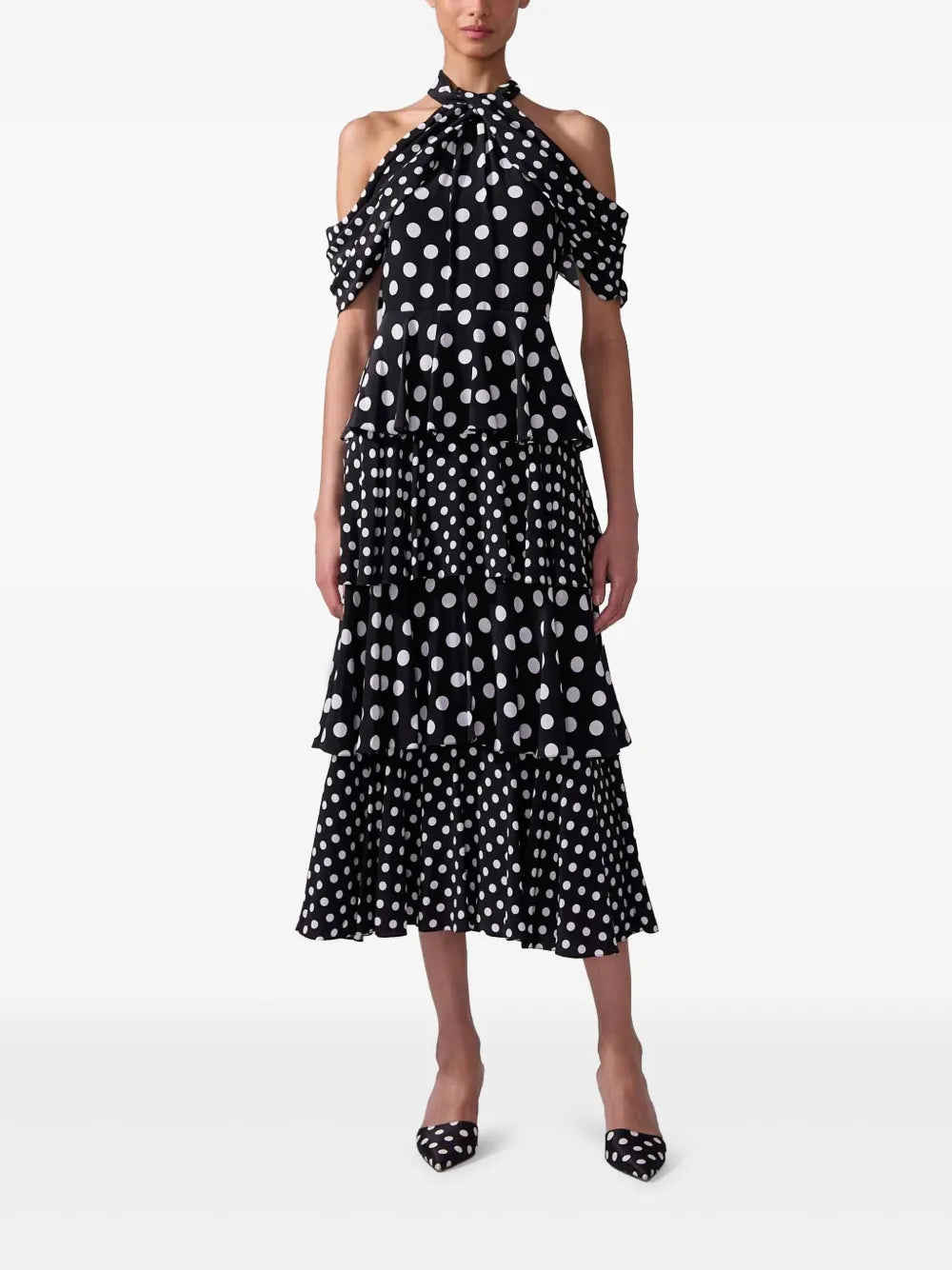 Polka-Dot Midi Dress