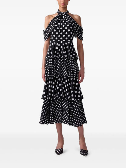 Polka-Dot Midi Dress