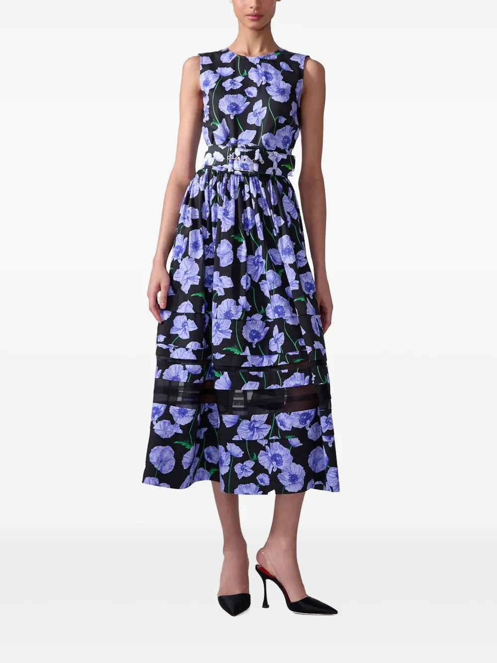 Floral-Print Midi Dress
