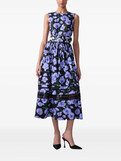 Floral-Print Midi Dress