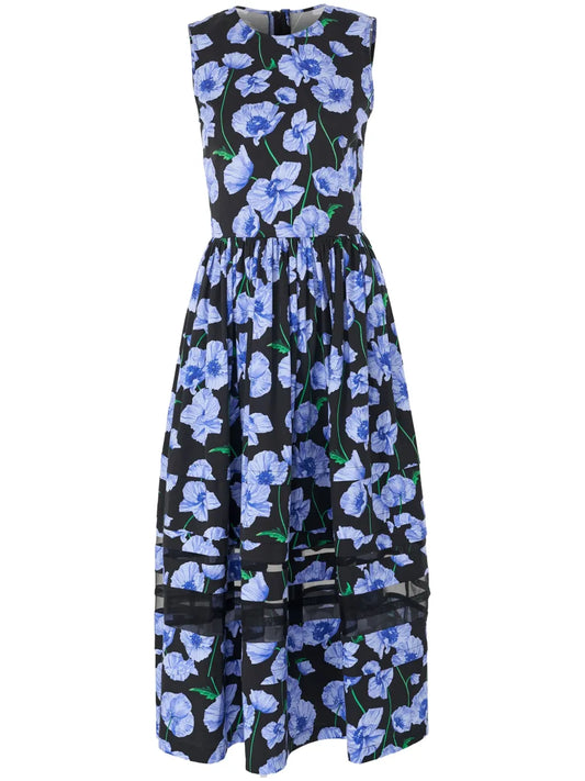 Floral-Print Midi Dress