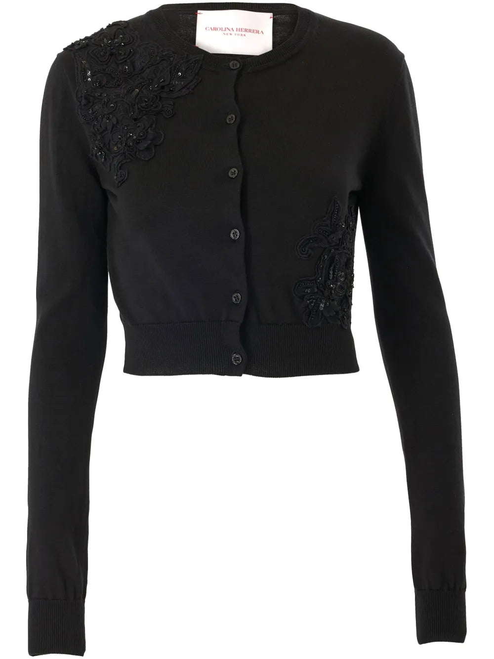 Lace-Appliqué Cardigan
