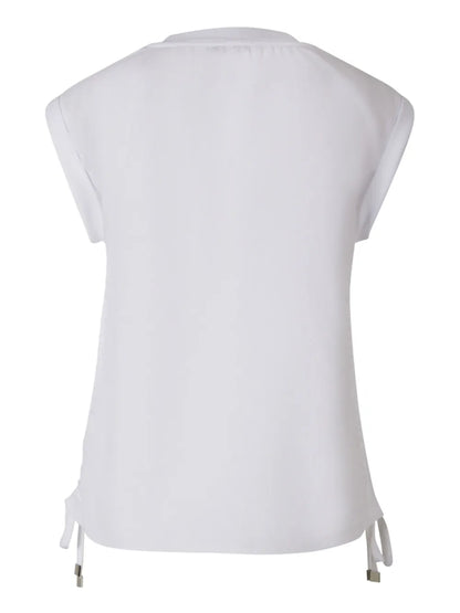 Gathered Cotton T-Shirt