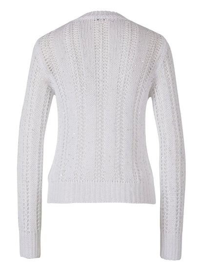 Sequinned Open-Knit Sweater