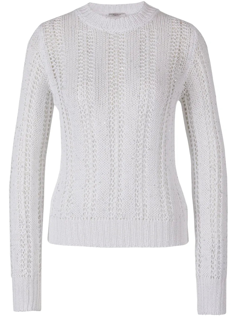 Sequinned Open-Knit Sweater