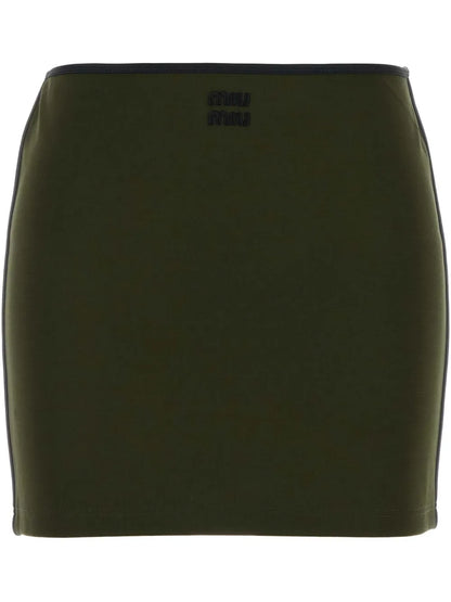 Logo-Embroidered Mini Skirt