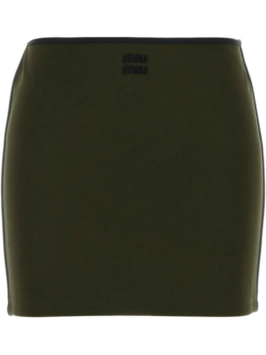Logo-Embroidered Mini Skirt
