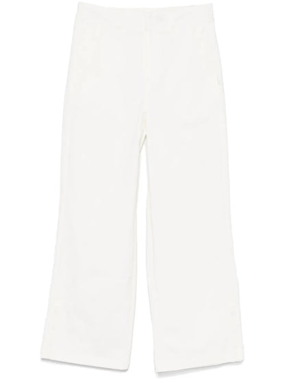 Mid-Rise Twill Trousers