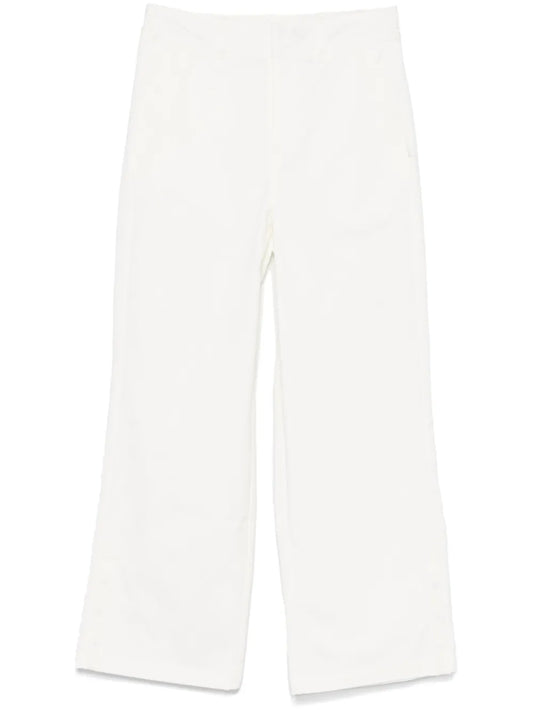 Mid-Rise Twill Trousers