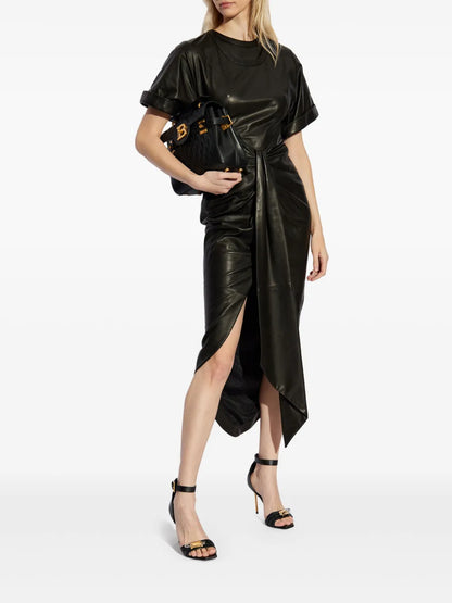 Leather Midi Dress