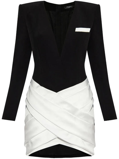 Two-Tone Mini Dress