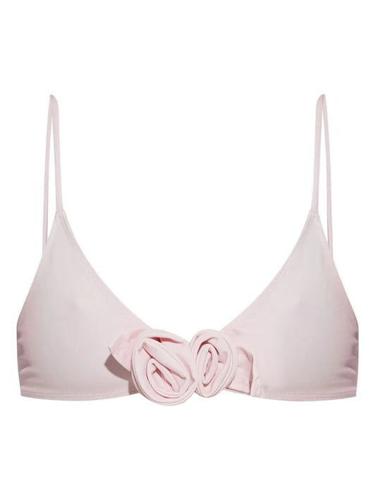 Floral-Motif Bikini Top