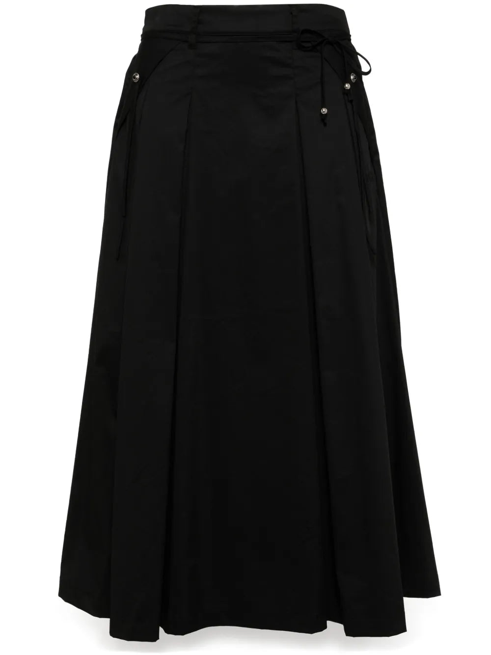 Drawstring A-Line Skirt
