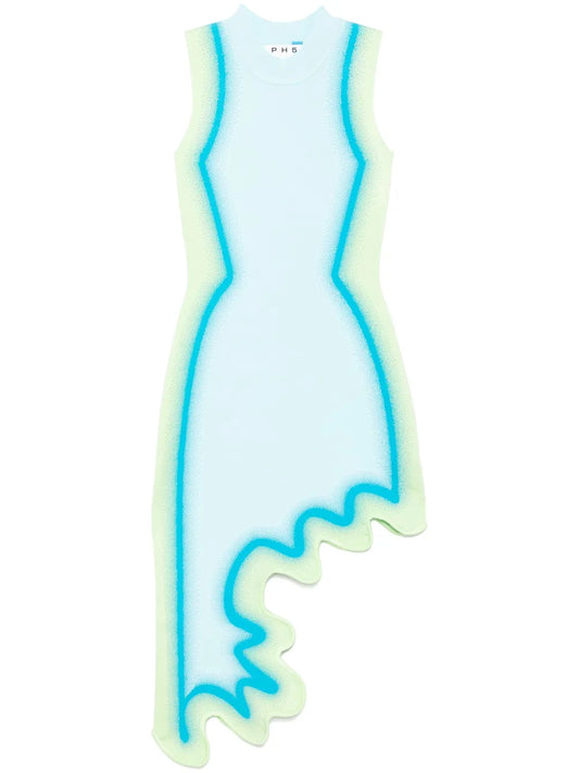 Brooklyn Wavy Asymmetric Dress