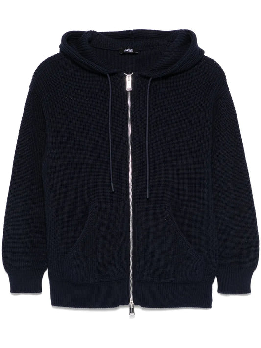 Ribbed-Knit Hoodie