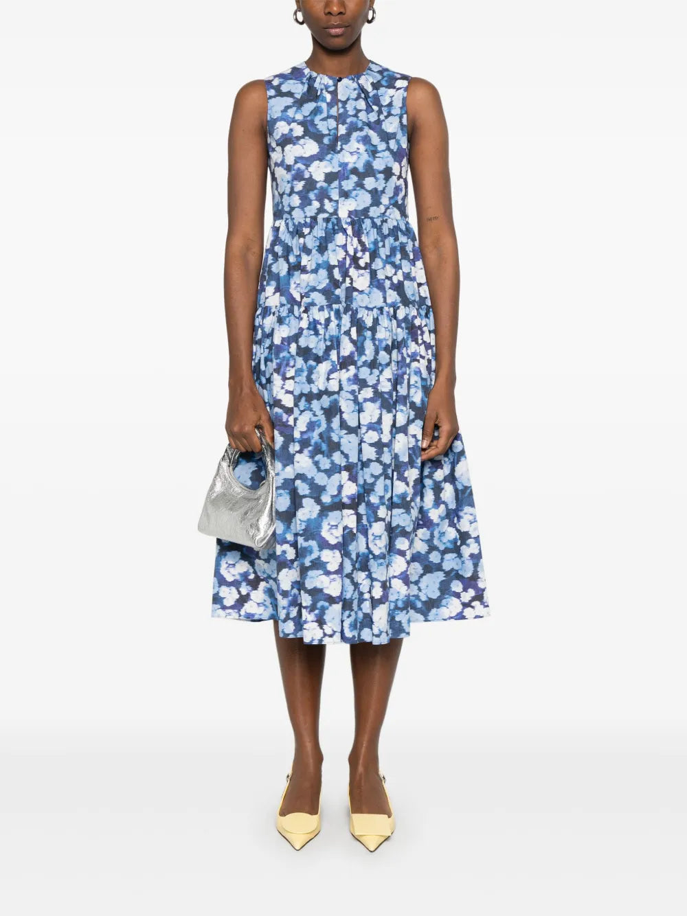 Floral-Print Midi Dress