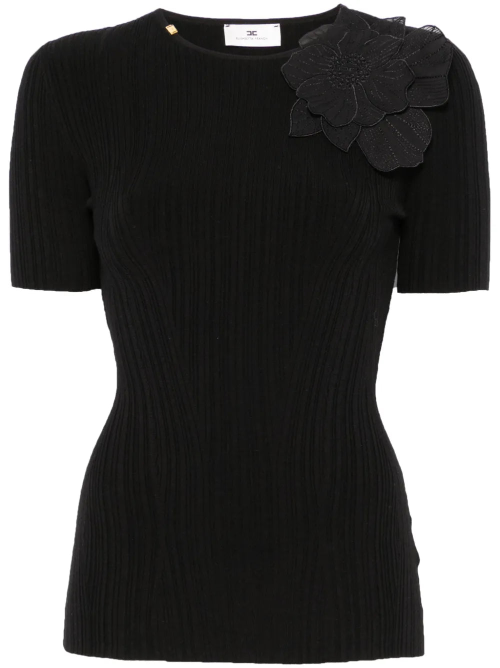 Floral-Appliqué T-Shirt