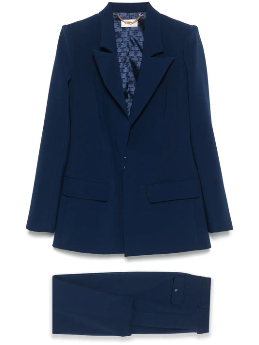 Logo-Detailed Crepe Suit