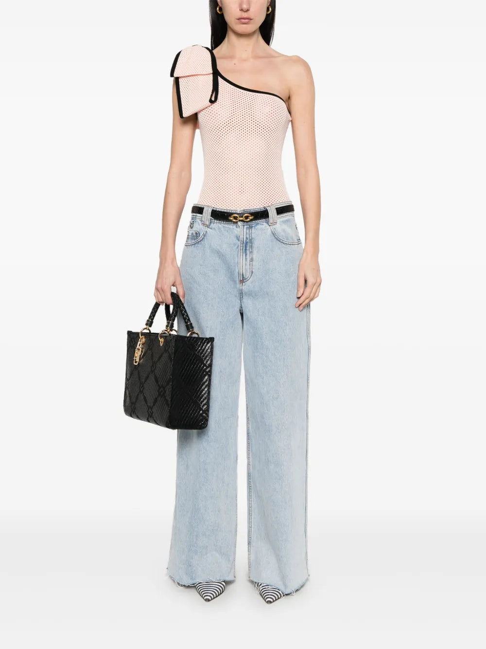 One-Shoulder Mesh Bodysuit